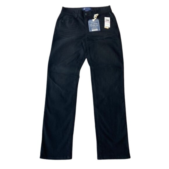 Democracy Ab Solution Straight Leg Mid Rise Jeans Women's 6 Black NWT - Picture 1 of 7